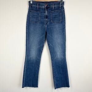 MOTHER Hustler Patch Pocket Ankle Fray in Out for the Evening Size 28